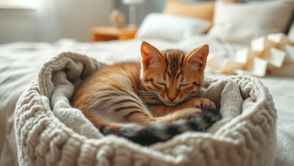 Hur mycket sover en 12 veckors kattunge